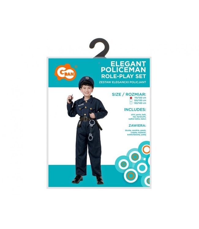 Politieman verkleedset 7-delig | Maat 120/130