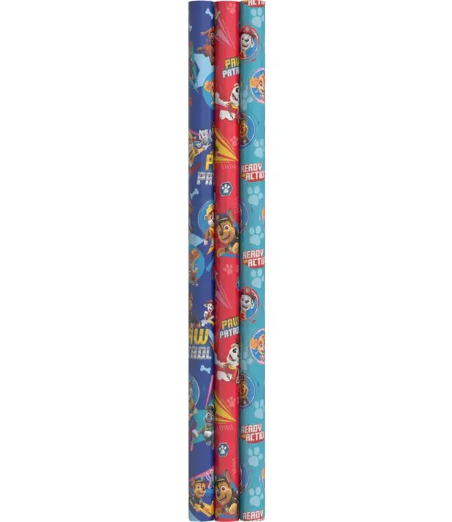 Cadeaupapier Paw Patrol rood | 200 x 70 cm