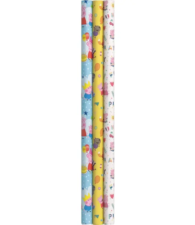 Cadeaupapier Peppa Pig geel | 200 x 70 cm