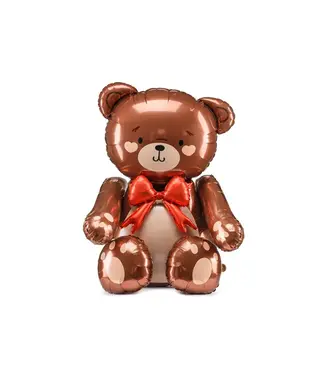PartyDeco Folieballon teddybeer | 59 x 88 cm
