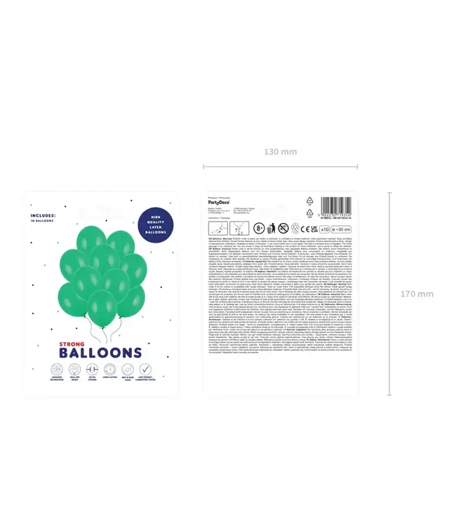 Ballonnen groen | 14"=30cm | 10 stuks