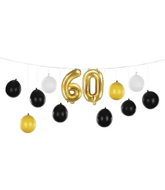 PartyDeco Ballonnen slinger 60 jaar | 260 x 32 cm
