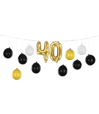 PartyDeco Ballonnen slinger 40 jaar | 260 x 32 cm