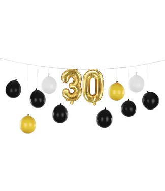PartyDeco Ballonnen slinger 30 jaar | 260 x 32 cm