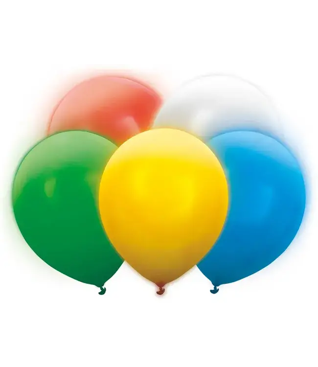 Led ballonnen gekleurd | 30 cm | 5 stuks