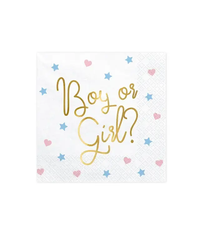 Boy or girl? servetten - Gender reveal