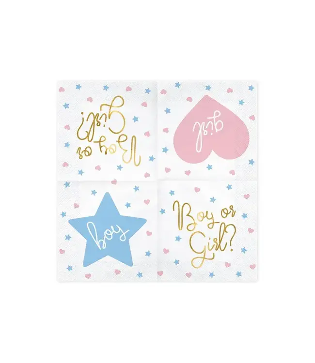 Boy or girl? servetten - Gender reveal