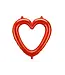 Fotoframe hart folieballon | 86 x 83.5 cm | Rood