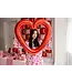 Fotoframe hart folieballon | 86 x 83.5 cm | Rood
