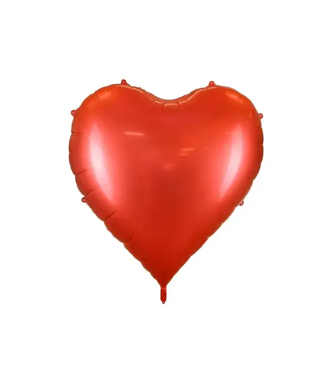 Folieballon hart XXL | 136 x 129 cm | Rood