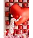 Folieballon hart XXL | 136 x 129 cm | Rood