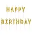 Kaarsjes happy birthday goud | 7cm