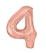 Cijferballon 4 Rosé goud | 100cm
