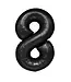 Cijferballon 8 Zwart | 100cm