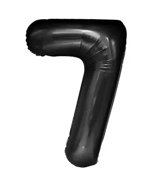 PartyPal Cijferballon 7 Zwart | 100cm