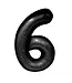 Cijferballon 6 Zwart | 100cm