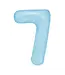 Cijferballon 7 Licht blauw | 100cm
