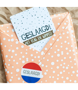 KP Cadeaupapier confetti peach | 70cm x 2m | Dubbelzijdig