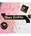 Verjaardagssjerp Happy Birthday | Zwart & Goud | 10x160cm
