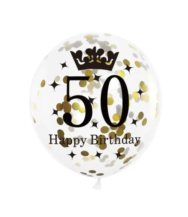 Ballonnenmix 50 Happy Birthday | 6 stuks