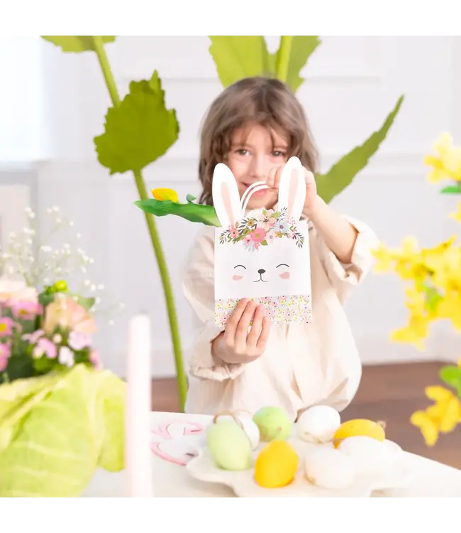 Cadeautasje Konijn met bloemen