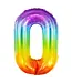 Cijferballon 0 Regenboog | 100cm
