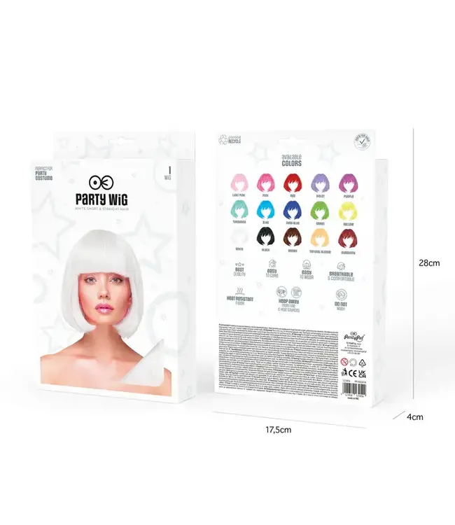 Pruik boblijn | wit
