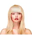 Pruik lang haar pony | blond