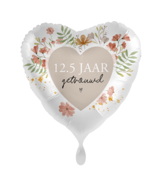 Everloon Folieballon 12,5 jaar getrouwd | 43cm