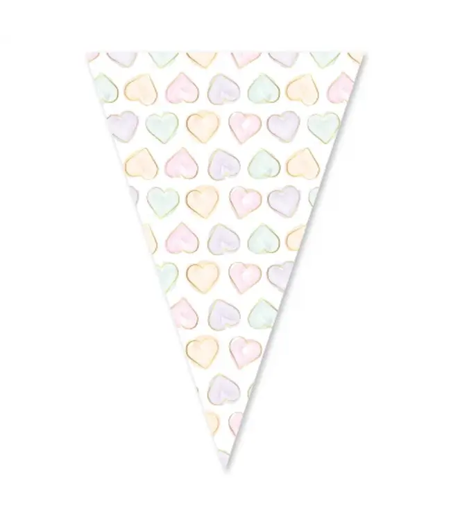 Papieren vlaggenlijn | Hartjes | 6 meter