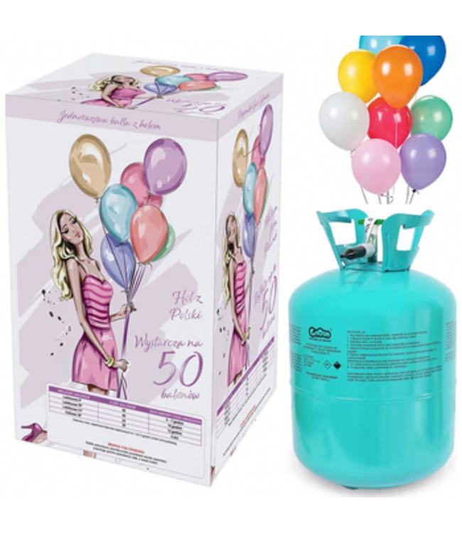 AANBIEDING Heliumtank 50 ballonnen van 23 cm