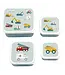 A little lovely company Lunch & snack box set | Voertuigen | 4-delig