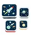 Lunch & snack box set | Ruimte | 4-delig