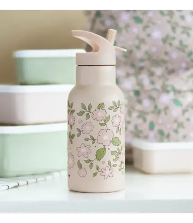 RVS drinkfles | Bloesems roze | 350 ml