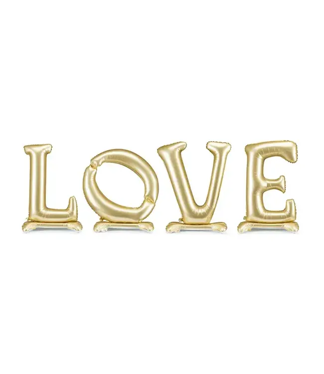 Folieballonnen LOVE XXL | 350 x 114 cm | Goud