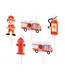 Kaarsjes brandweer | 5 stuks