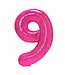 Cijferballon 9 | Roze | 100 cm