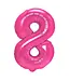 Cijferballon 8 | Roze | 100 cm