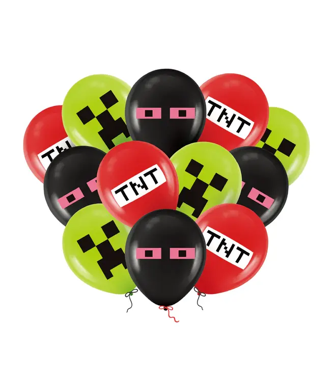 Minecraft ballonnen | 12 stuks