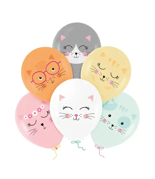 Ballonnen Katten | 6 stuks
