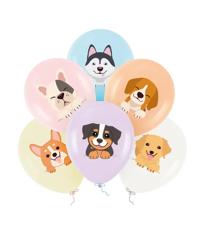 Ballonnen honden | 6 stuks