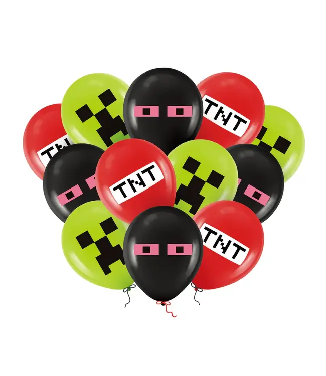 Minecraft ballonnen | 12 stuks