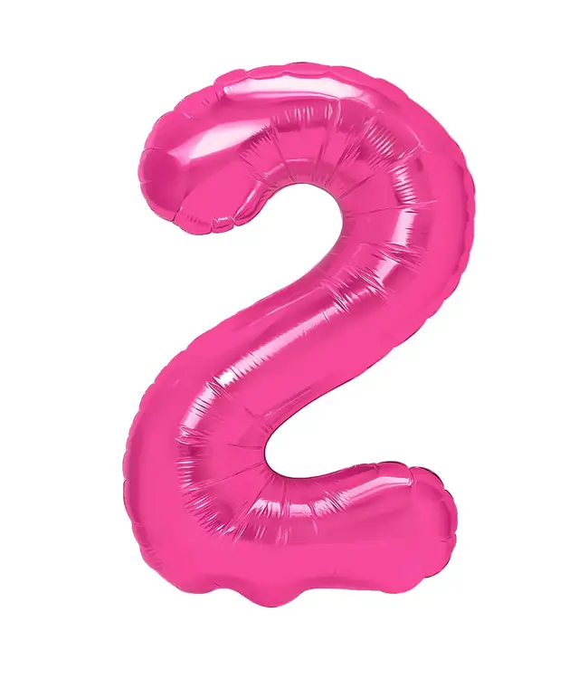 Cijferballon 2 | Roze | 100 cm