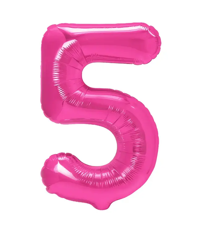 Cijferballon 5 | Roze | 100 cm
