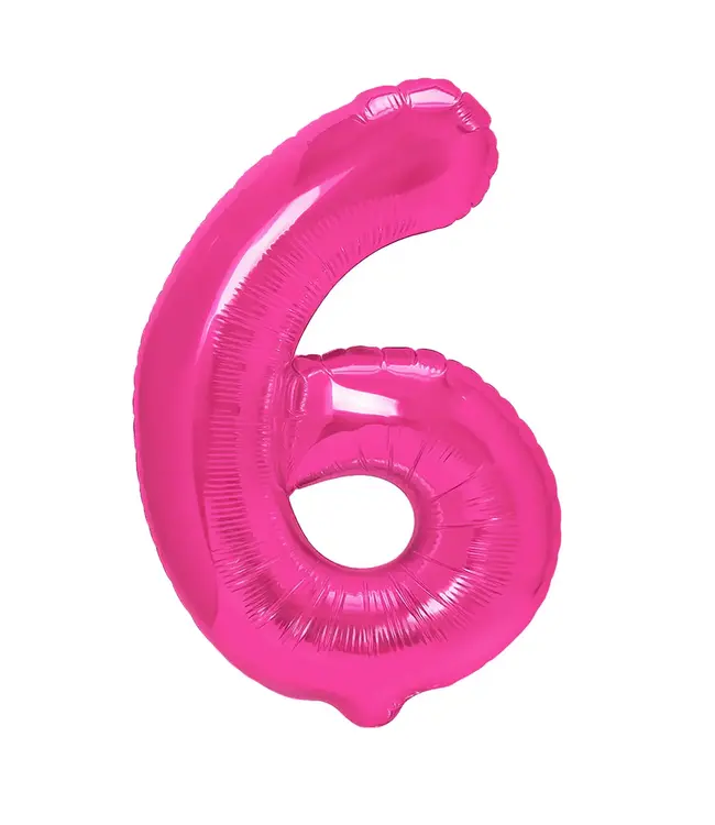 Cijferballon 6 | Roze | 100 cm