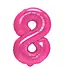 Cijferballon 8 | Roze | 100 cm