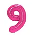 Cijferballon 9 | Roze | 100 cm