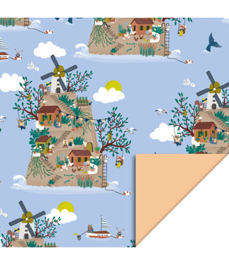 House of Products Cadeaupapier World - Peach | 70 x 300 cm