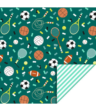 House of Products Cadeaupapier Sports - Stripe Mint | 70 x 300 cm