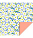 Cadeaupapier Daisy Blue - Salmon | 70 x 300 cm